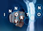 Finger points to letters reading INNOVATION