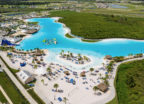 Aerial view of Epperson Public Access Lagoon, in Florida. A large-scale crystalline lagoon