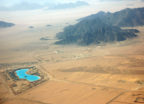 Aerial view of one of the world' largest crystalline lagoons by Crystal Lagoons in Sharm el Sheik